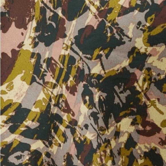 BP Cowl Neck Mini Dress Black-Brown Floral Camo XS NEW - Picture 5 of 6